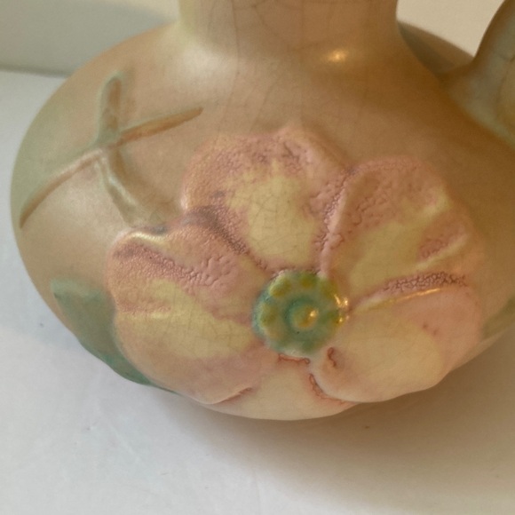 Weller Vintage Floral Ceramic Pitcher 7in wild rose - Picture 6 of 6